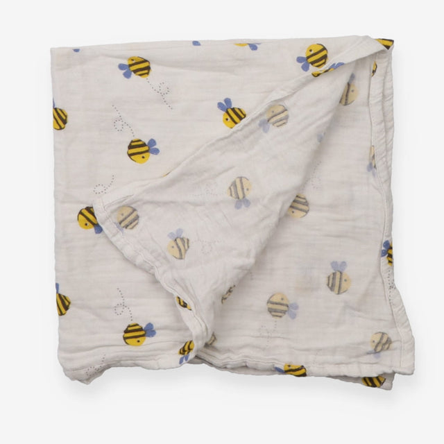 White Bumble Bees Muslin