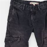 Trousers grey soft cord cargo