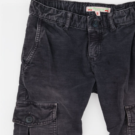 Trousers grey soft cord cargo