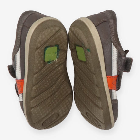 Trainers Orange and Grey - Twin Velcro Strap