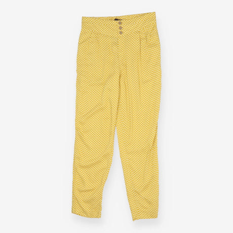 Yellow Printed Tapered Trousers