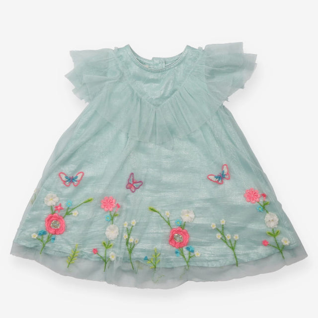 Dress teal butterfly garden
