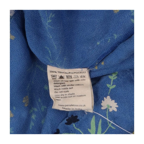 Dress blue with floral design