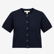 Cardigan Short Sleeve Knit Navy Blue