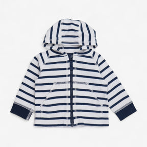 Hoodie Jersey Blue and White Stripe