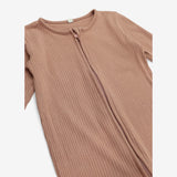 Pink ribbed sleepsuit