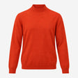 Jumper Rust Orange Wool Cashmere Blend Funnel Neck