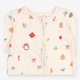 Christmas Footless Sleepsuit Cream