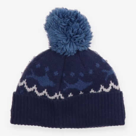 Bobble Hat Navy Sharks
