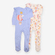 Sleepsuits Zip Up Cat Print 2 Pack
