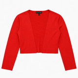 Cropped Bolero Red Open Front