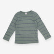 T-Shirt Long Sleeve Green with Blue Stripes