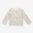 Jacket reversible white with blue dots floral rabb
