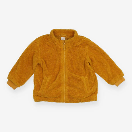 Sweater Zip Up Teddy Mustard