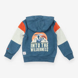 Hoodie Teal Blue ''Into the wilderness''