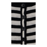 Striped Jumper Off White Black Cotton Cashmere