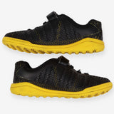 Trainers black yellow sole