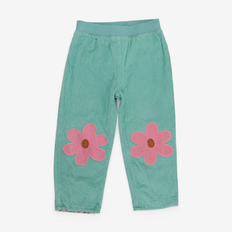 Reversible Teal Flower Trousers Cord 