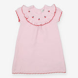 Dress knit pink frill cherries
