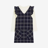 Blue Tartan Dress & Top Set