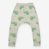 Harem Legging Light Green with Green Chameleons 