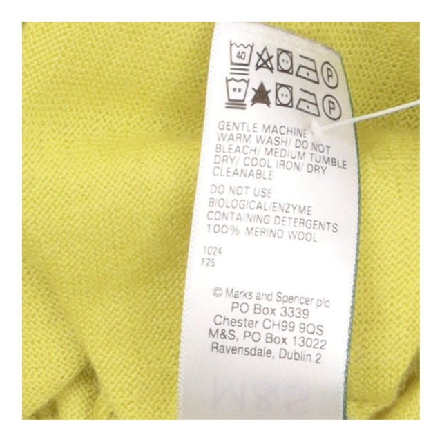 Merino Wool Jumper Lime Green Crew Neck