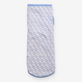 Swaddle wrap white with blue elephants