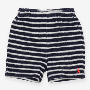 Shorts blue white stripe towelling