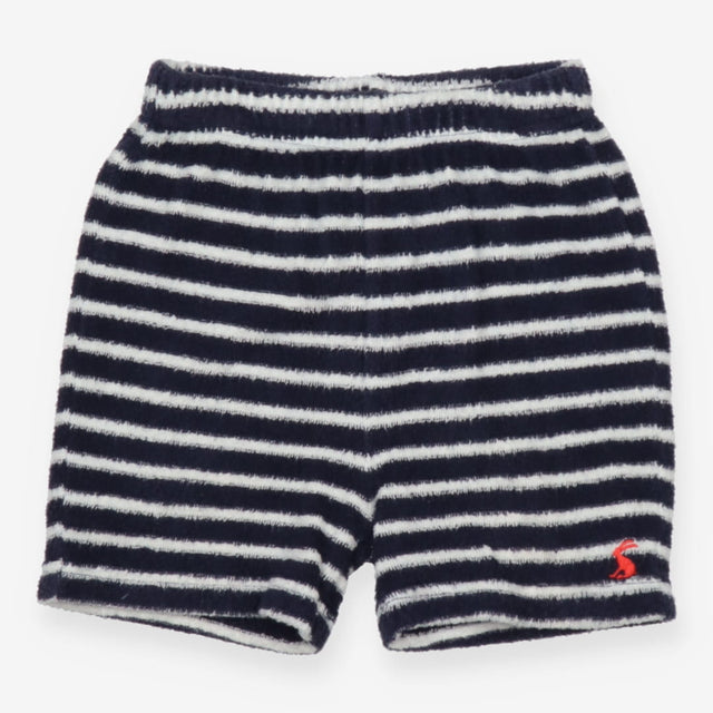 Shorts blue white stripe towelling