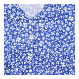 Dress Blue White Floral Print Short Sleeve