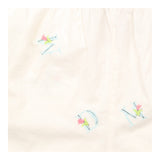 Boxer Shorts White Embroidered Alphabet Floral Org