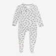 White sleepsuit grey tractors