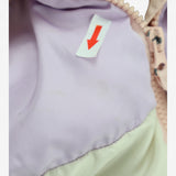 Puffer coat pastel stripes fleece lined 