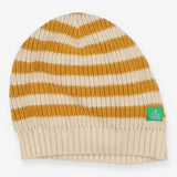 Yellow stripe knit hat