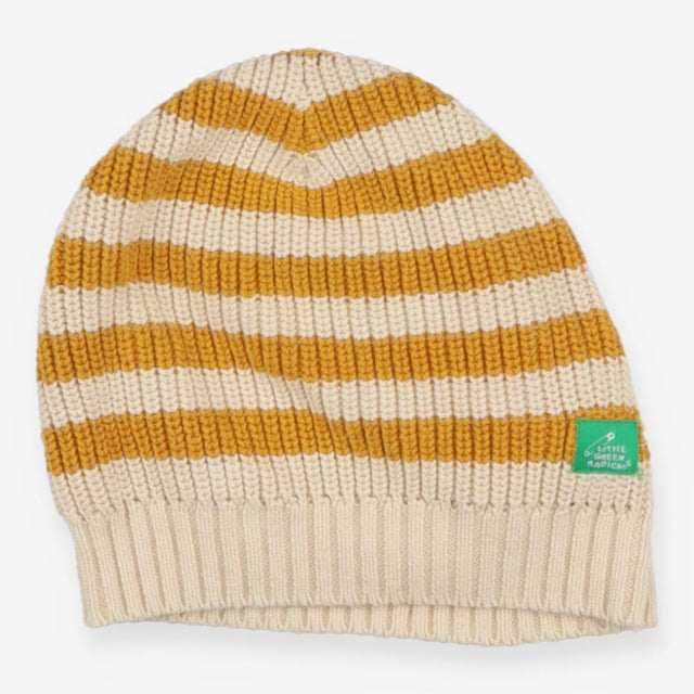 Yellow stripe knit hat