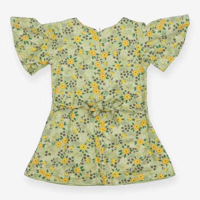 Dress green yellow flowers Blueberry London