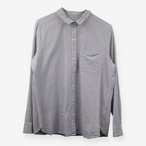Blue Pinstripe Long Sleeve Cotton Shirt Women's