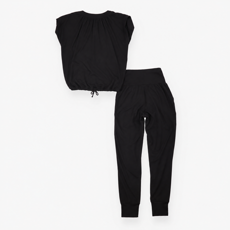 Black 2-Piece Over Bump Maternity Lounge Set