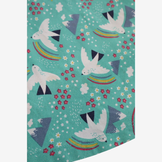 Dress LS Green Doves