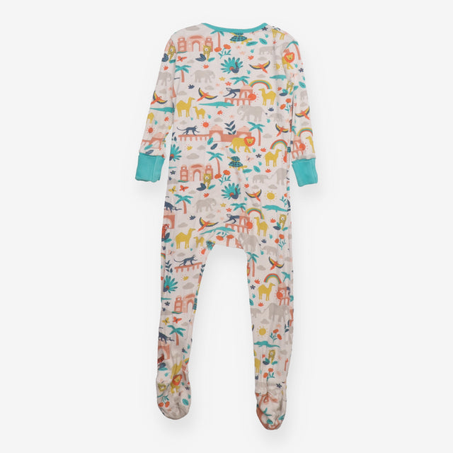 White Safari Kingdom Sleepsuit 