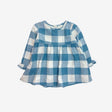 Blue & White Check LS Dress