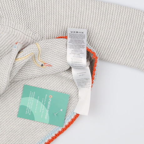 Cardigan grey duck applique 
