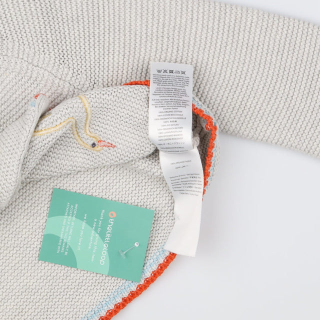 Cardigan grey duck applique 
