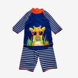 Blue Giraffe Rash Vest and shorts