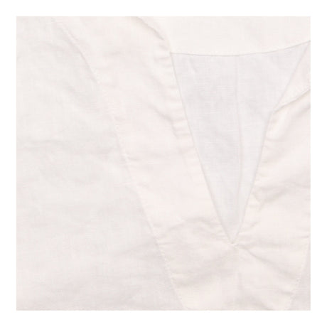 Top White Linen Sleeveless V-Neck