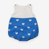 Shortie Romper First Half White and Second half Bl