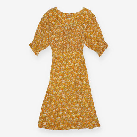 Faithfull the Brand Floral Puff Sleeve Button Dres