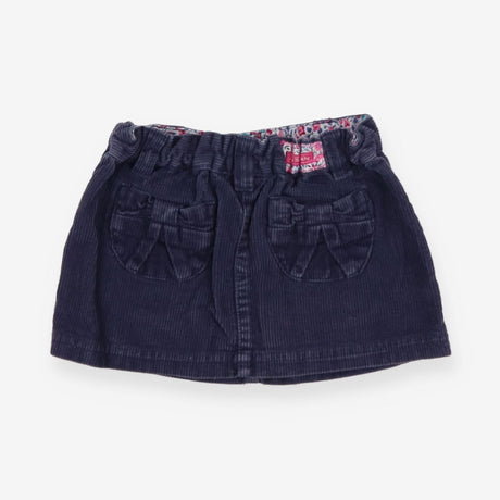 Cord Teal Navy Skirt