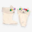 Welly Liner Cream with Bunny Face, Ears and Flower
