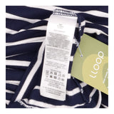 Midi Dress Navy Stripe Jersey Short Sleeve